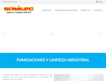 Tablet Screenshot of fumigacionessanitec.com